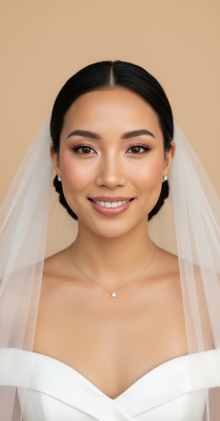 After Veil Under Bun